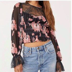 Free People Daphne Blouse Midnight Combo S Romantic